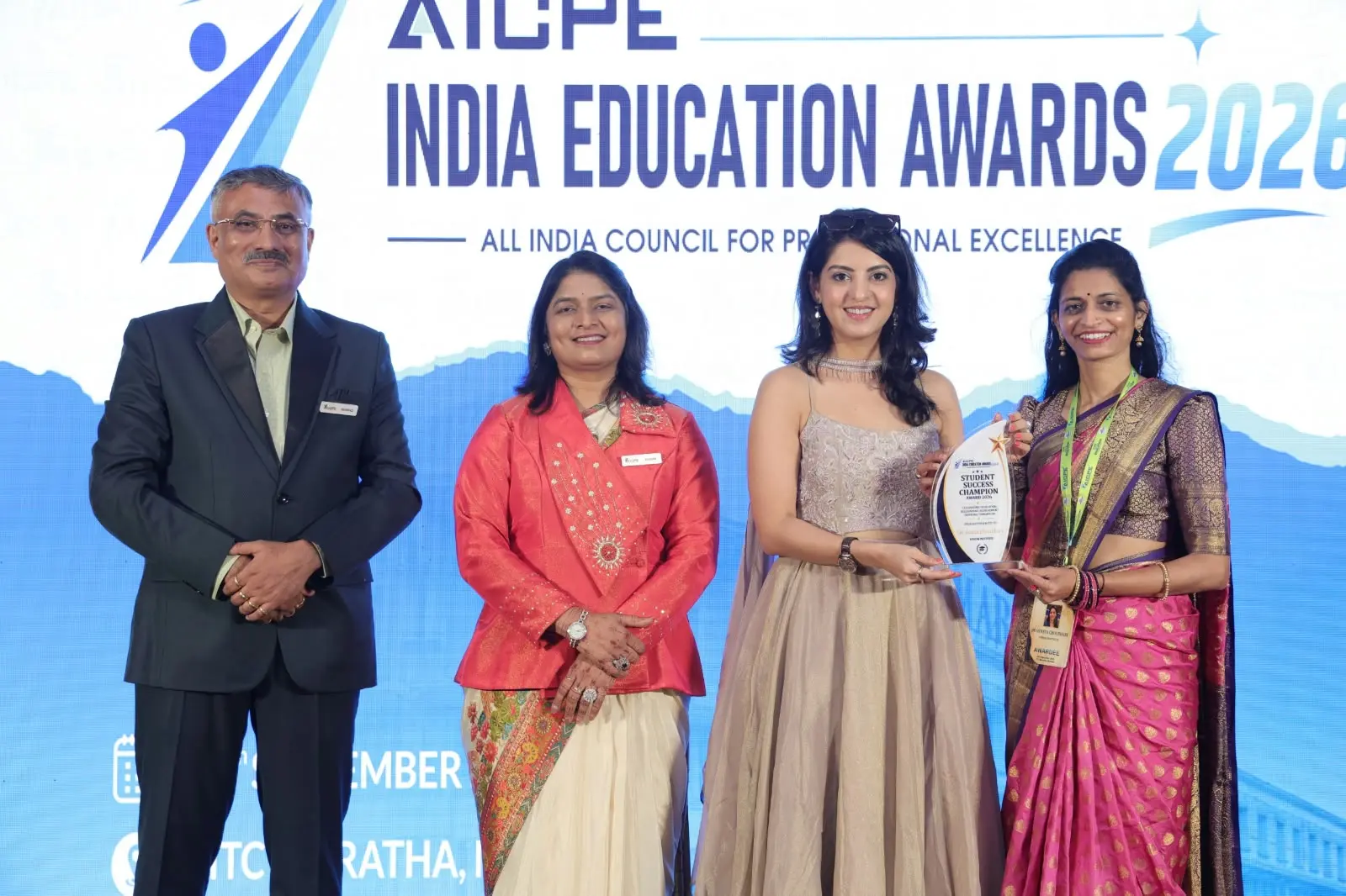 Vision Institute receiving recognition at the India Education Awards 2026